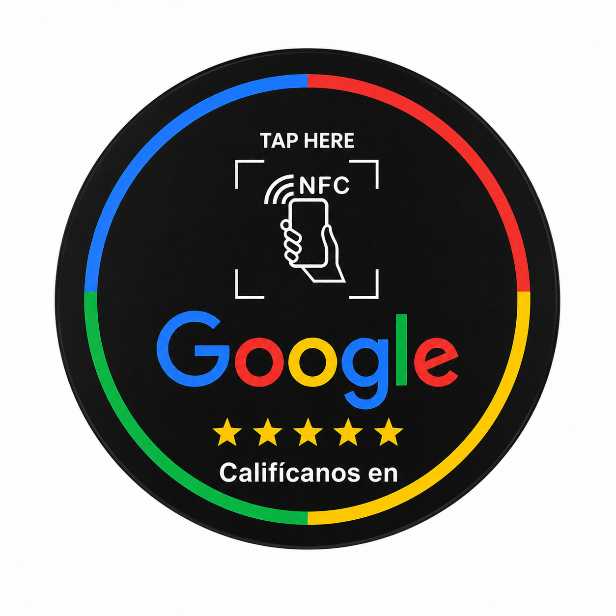 Sensor NFC Google Maps Sticker Negro x 2 Unidades