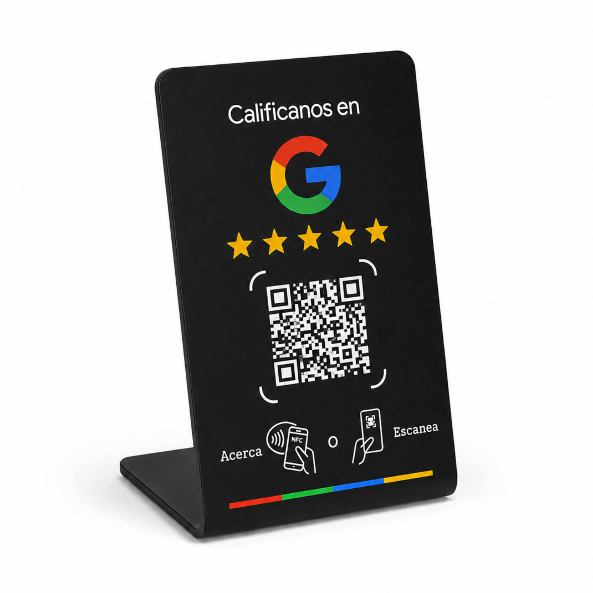 Sensor NFC + QR Google Maps Negro