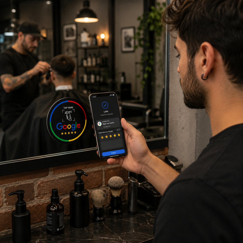 Sensor NFC Google Maps Sticker Negro